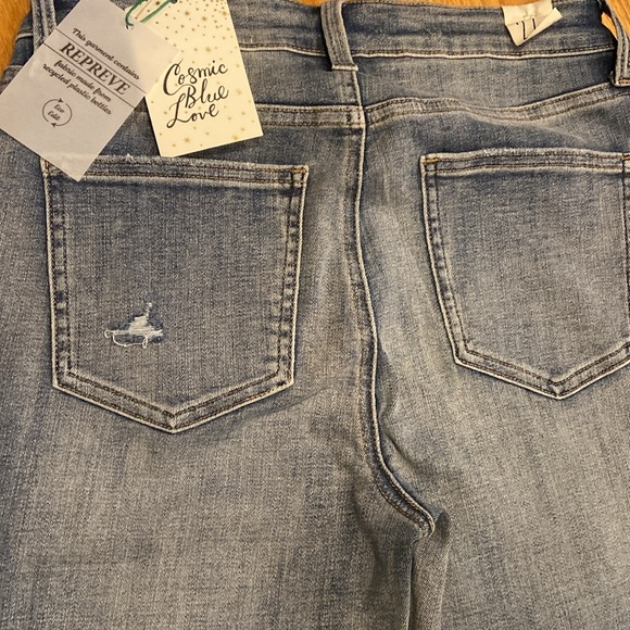 NWT Cosmic Blue Jeans w Zippers at Bottom - Picture 5 of 12